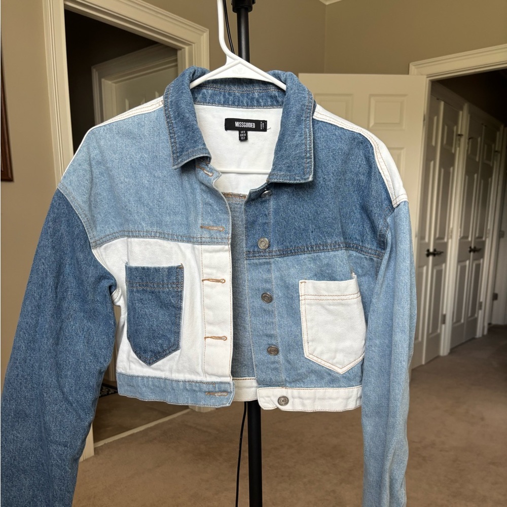 Missguided Patchwork Jean Jacket